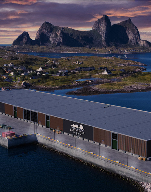 gaia building with mountains in the background